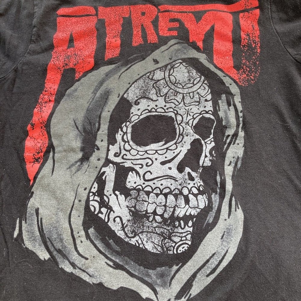 Vintage Atreyu Skull Grim Reaper Medium Band T-Shirt Metal Black